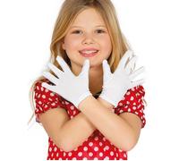 Fiestas Guirca - Paire de gants enfant 18 cm - Blanc unisexe, accessoire diable/démon