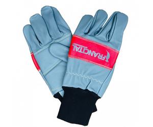 Paire de gants bûcheron en cuir bleu et rouge SUPERB - T10 FRANCITAL