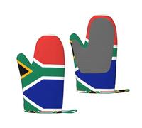 Paire de gants de cuisine antidérapants en silicone Motif drapeau de l'Afrique du Sud
