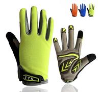 Paire de gants de cyclisme antidérapants rembourrés en gel pour enfant - Bonne adhérence et respirabilité - Pour VTT, BMX, moto tout-terrain, équitation, sport de plein air (S, cyan)