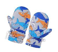Paire de gants de ski isolés pour enfants - Motif dessin animé - En polaire thermique - Étanche - Pour garçons et filles