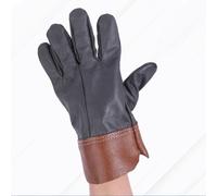 Paire de gants de soudage en cuir de vache résistants à la chaleur et imperméables, anti-brûlure et résistants à l'usure pour soudage électrique, barbecue, utilisation industrielle