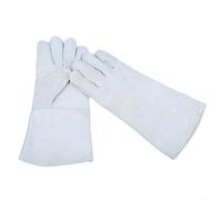 Paire de gants de soudage épais en cuir de vache avec patch coulissant pour résistance au feu, design droit pour un contrôle précis dans le barbecue et l'utilisation industrielle
