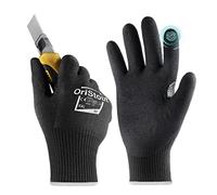 Paire de gants de travail résistants aux coupures, EN388 4X43F niveau 6, écran tactile, revêtement en nitrile sablonneux, gants de sécurité anti-coupures pour constructeurs, menuiserie, entrepôt,