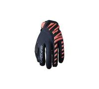 Paire de gants longs five enduro air rouge fluo noir
