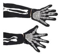 Paire De Gants Mains Squelette Enfant - Noir / blanc - Unique enfant Blanc G