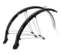 Paire de garde boue pour vélo 26 pouces avec câble électrique - 58 mm - Noir / 58 mm