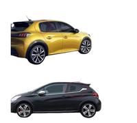 Paire de garnitures de couvercle de volet d'aération latéral de lunette arrière compatibles avec Peugeot 208 E208 GT Line P21 MK2 2020-2024 Accessoires auto Pièces détachées auto(Glossy Black)