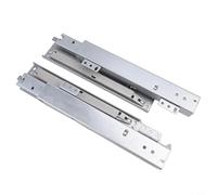 Paire de glissières de tiroir au sol avec fermeture amortie silencieuse, extension complète en trois étapes et acier laminé à froid pour une longue durée de vie (200 mm)