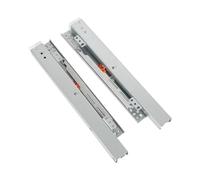 Paire de glissières de tiroir montées par le bas en acier inoxydable à fermeture douce - Extension complète de 200 mm - Roulement à billes - Glissières de tiroir cachées (650 mm)