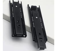 Paire de glissières de tiroir robustes à roulement à billes en métal de 200 mm - Extension complète 3 plis pour armoires de cuisine - Fonctionnement fluide