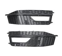 Paire de grilles de Pare-Chocs Avant Noires Brillantes, grilles inférieures pour Feux antibrouillard, références 8K0807681P et 8K0807682P, pour Audi A4 B8 S4 2013-2015 (Noir)
