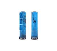 Paire de grips dmr deathgrip2 flangeless grips marbre bleu