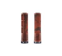 Paire de grips dmr deathgrip2 flangeless lock on 135 mm marron marble