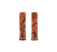Paire de grips dmr deathgrip2 flangeless lock on 135 mm orange marble