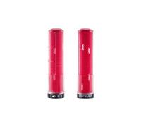 Paire de grips dmr deathgrip2 flangeless lock on 135 mm rouge transparent