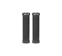 Funn Hilt Poignées de Guidon VTT avec système de Verrouillage Simple, légères et ergonomiques, avec Un diamètre intérieur de 22 mm, poignées de Guidon de vélo Uniques avec Motif (Noir)