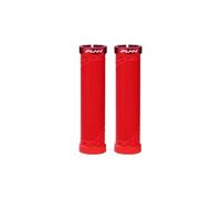 Funn Hilt Poignées de Guidon VTT avec système de Verrouillage Simple, légères et ergonomiques, avec Un diamètre intérieur de 22 mm, poignées de Guidon de vélo Uniques avec Motif (Rouge)