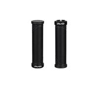 Funn Hilt JR Poignées de Guidon de VTT avec Un Seul Verrouillage à Serrage, poignées de Guidon de vélo avec Serrure avec Un diamètre intérieur de 19 mm, poignées de vélo Courtes (Noir)