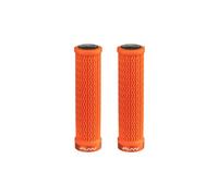 Funn Holeshot Poignées de Vélo de Montagne avec Serrage Unique, Diamètre Intérieur de 22 mm, Poignées de Guidon de Vélo Résistantes aux Extrémités Durcies (Orange)