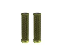Funn Holeshot Poignées de Vélo de Montagne avec Serrage Unique, Diamètre Intérieur de 22 mm, Poignées de Guidon de Vélo Résistantes aux Extrémités Durcies (Vert Olive)