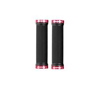 Paire de grips reverse 29mm lock on noir rouge