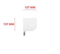 Paire de joues alu 137 mm - volet rénovation - pan coupé 45° - Blanc