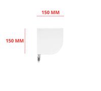 Paire de joues alu 150 mm - volet rénovation - pan 1/4 de rond - coloris blanc RAL 9016