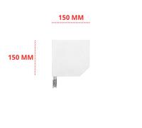 Paire de joues alu 150 mm - volet rénovation - pan coupé 45°