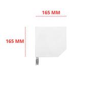 Paire de joues alu 165 mm - volet rénovation - pan coupé 45° - coloris blanc RAL 9016