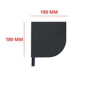 Paire de joues alu 180 mm - volet rénovation - pan 1/4 de rond - coloris anthracite RAL 7016