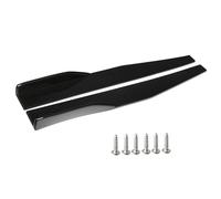 Paire de jupes latérales de lame de voiture universelles de 74,5 cm, Kits de séparateurs latéraux en Fiber de carbone, noir brillant, Style extérieur automobile pour berline coupé (Noire)