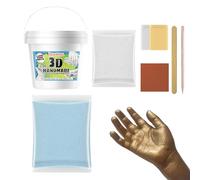 Paire de kits de moulage à la main - Sculpture en mémoire 13x10,2x12 cm, set de moulage en plâtre et argile, design avec moule à la main avec détails raffinés | Kit souvenir créatif pour la famille, r