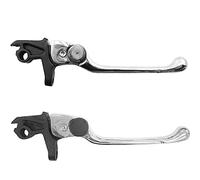 Paire de leviers Accossato pour BMW R 1200 C INDEPENDENT de 2003 à 2004 (CC 1200) (0362) (levier en argent)