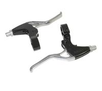 Paire de leviers de frein VTT-VTC 3 doigts alu course du levier reglable Newton V-Brake Argenté