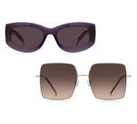 Paire de lunettes de soleil femme Hugo Boss : Or rose et marron
