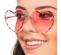 paire de lunettes festives métal coeur rose adulte - générique 14068 Rose G