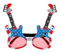 paire de lunettes forme guitares motifs usa adultes - boland 44976 Rouge G
