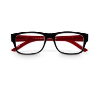 Paire De Lunettes, Plastique Recyclé, Noir/Rouge, + 1,5 Dtp