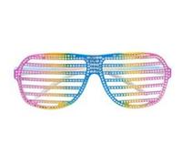 paire de lunettes shutter bling bling rainbow adulte - boland 02677 Multicolore G