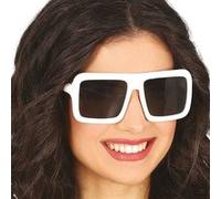 paire de lunettes soleil pvc carrées blanc adulte - générique 16194 Blanc G