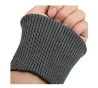 Paire de manchettes côtelées extensibles en tricot, garniture de vêtements, veste, manteau en coton extensible épais, 1 paire de 9 cm de largeur, manchettes côtelées élastiques, gris foncé, Taille