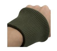 Paire de manchettes en tricot côtelé extensible, garniture, veste, manteau en coton extensible et épais, 9 cm de large (vert)