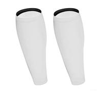 Paire de manchons de compression pour mollet pour la course à pied et le cyclisme - Attelles tibiales et protection de récupération musculaire - Manchon de jambe unisexe M/L/XL (blanc, L)