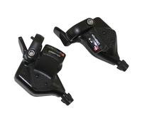 Paire de manette indexe alu avec poignée P2R Rapid Push-Pull 9V. Noir