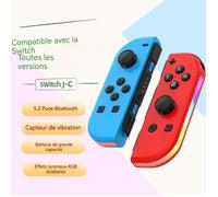 Paire de manettes Joy-Con Rouge Néon et Bleu Néon pour Nintendo Switch MANETTE JEUX VIDEO JEU VIDEO CONSOLE RETRO