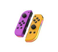 paire de manettes Joy-Con sans fil pour Nintendo Switch - Bluetooth 5.2, LED RVB - Double vibration - Fonction turbo - Violet et jaune