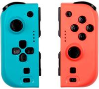 Paire de manettes Joypads pour Nintendo Switch et Switch OLED-Autonomie 8 h-Fonction vibration-Bleu et rouge