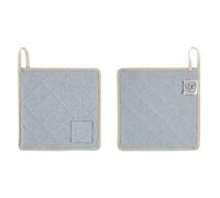 Paire de maniques de cuisine en coton recyclé bleu ciel Witloft