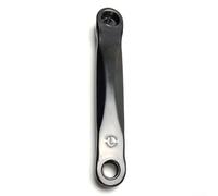Paire de manivelles de vélo d'intérieur 170 mm gauche et droite avec trou losange 13 x 13 mm et standard pour montage de pédale filetée M14 (manivelle gauche)